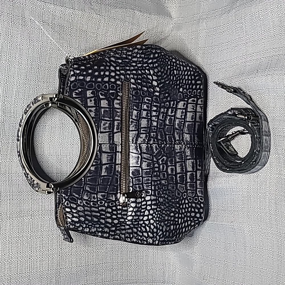 NWT Patricia Nash Aria Distressed Vintage Croc Crossbody
